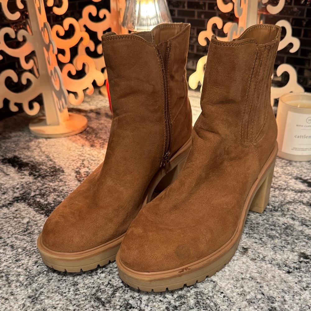 Brown Suede Ankle Boots